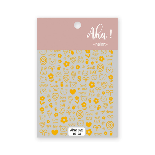 Autocollant pour ongles Aha 092-03 Doré