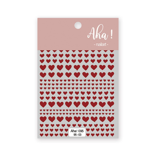 Autocollant pour ongles Aha 095-03 Rouge vin