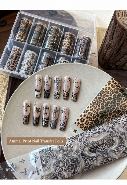Animal Print Nail Transfer Foils