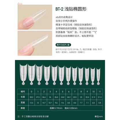 Moding BT-2 Half Cover French Tip-Long Round (360pcs/box)