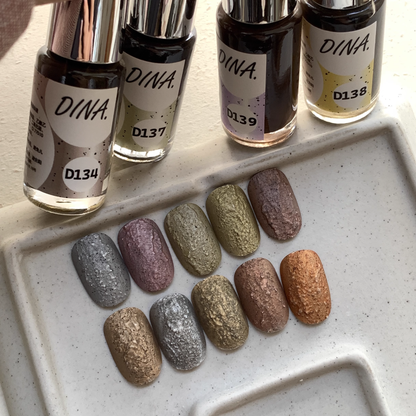 Dina Gel Mousse Blooming Ink  Lacquered Gold Series [131-140]