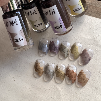 Dina Gel Mousse Blooming Ink  Lacquered Gold Series [131-140]