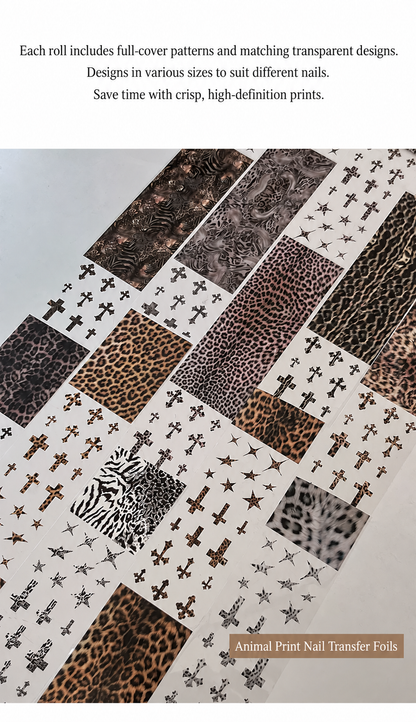 Animal Print Nail Transfer Foils
