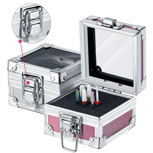 Aluminum Nail Drill Bits Storage