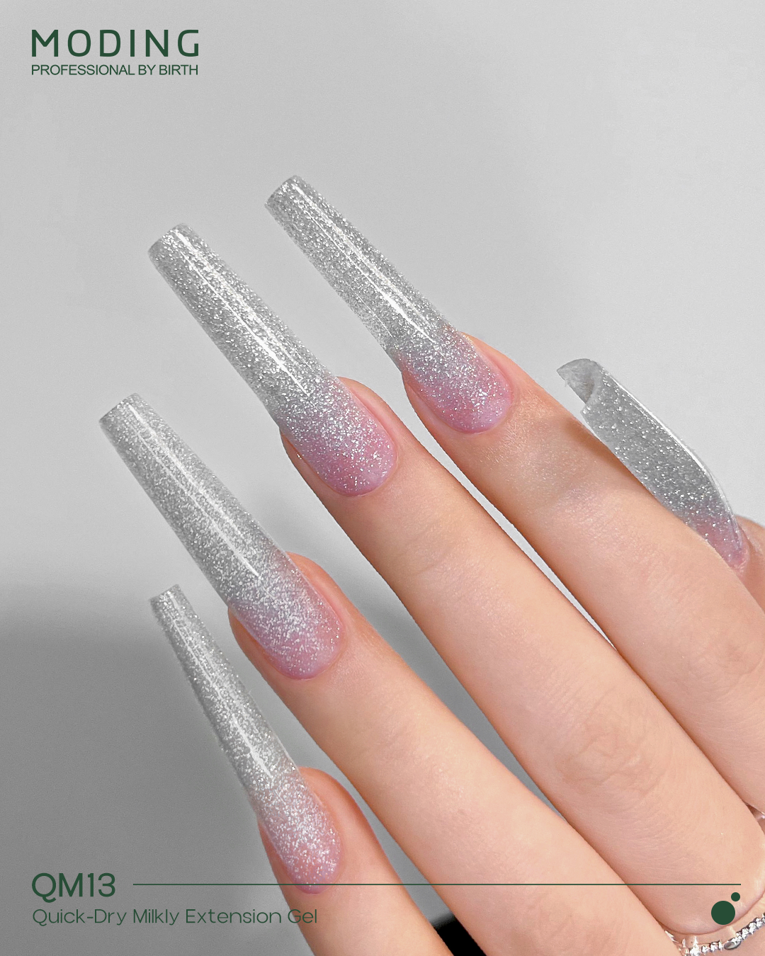 Moding High Hardness Colored Extension Gel - Crystal Sparkle Series (12 Colors)