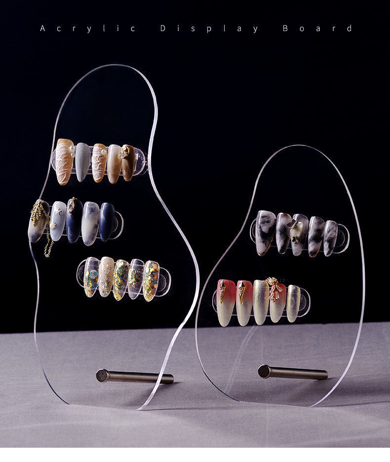 Acrylic Nail Art Display – Irregular Shapes | Glossy & Matte Options