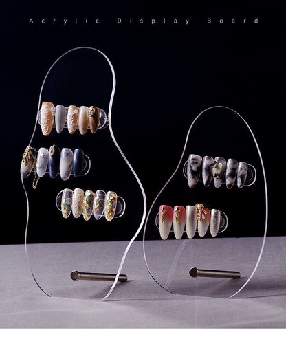 Acrylic Nail Art Display – Irregular Shapes | Glossy & Matte Options