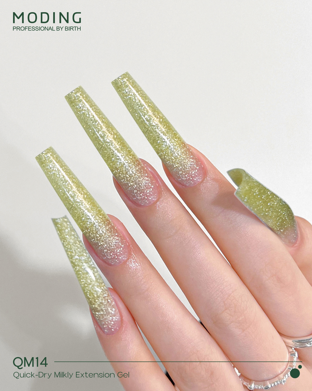 Moding High Hardness Colored Extension Gel - Crystal Sparkle Series (12 Colors)