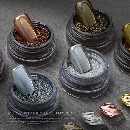 High Shine Metal Titanium Mirror Powder 8 Colors