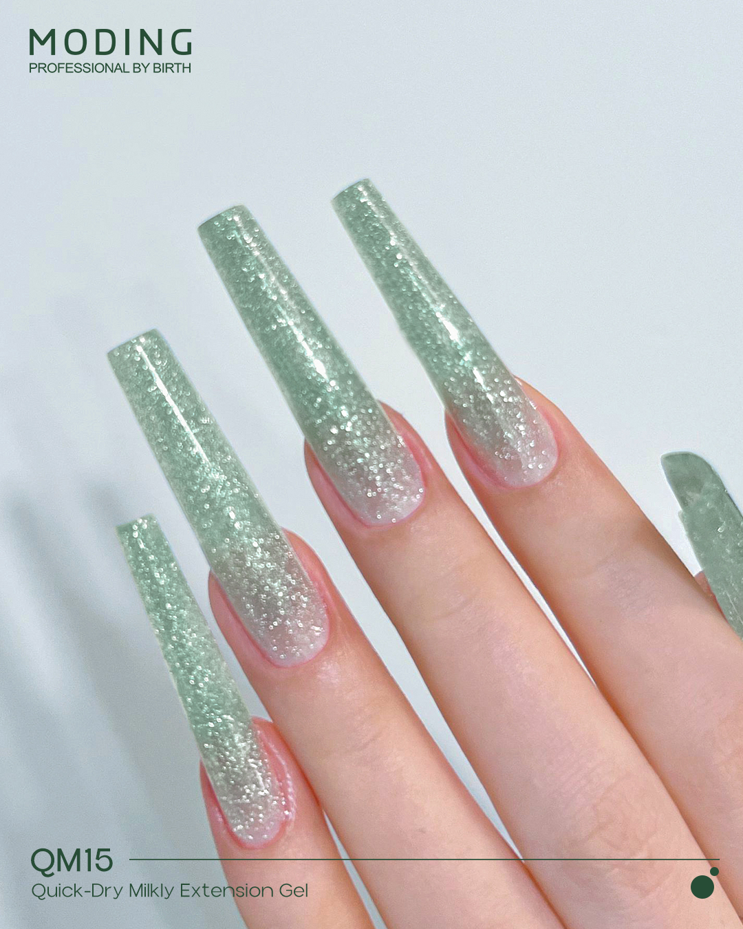 Moding High Hardness Colored Extension Gel - Crystal Sparkle Series (12 Colors)