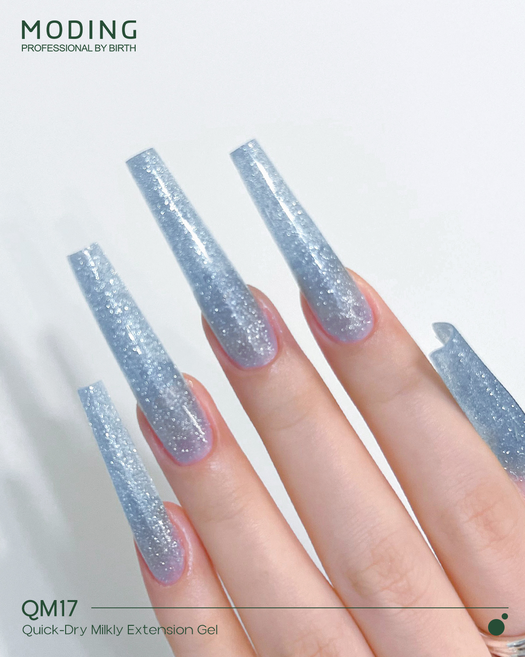 Moding High Hardness Colored Extension Gel - Crystal Sparkle Series (12 Colors)