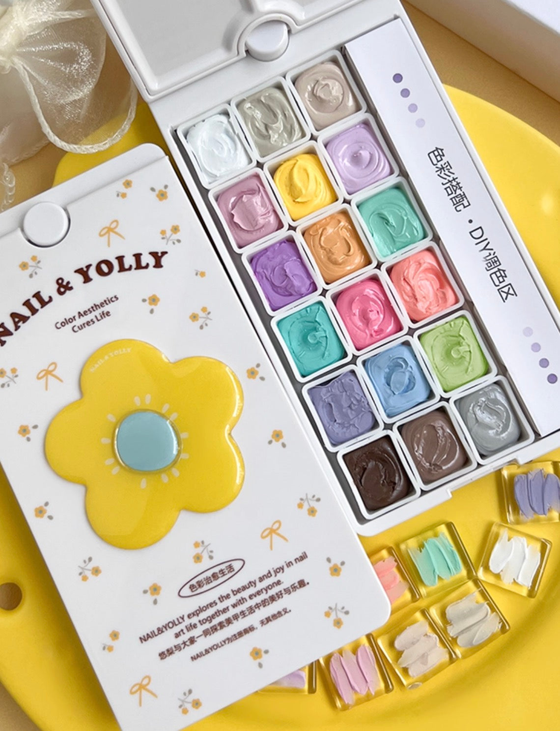 Yolly Floral Oil Painting Gel Palette - 18 Colors