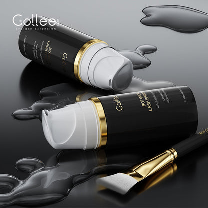 Shampooing mousse pour extensions de cils Gollee avec kit de brosse