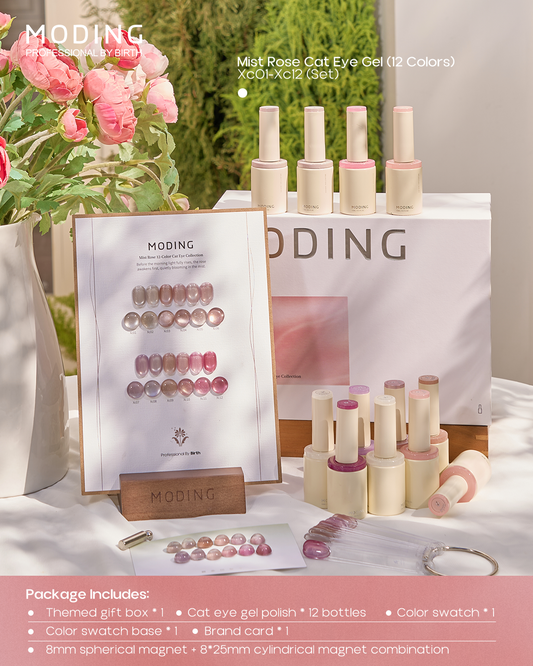[HEMA Free] Moding Mist Rose Cat Eye Gel Set (12 Colors)