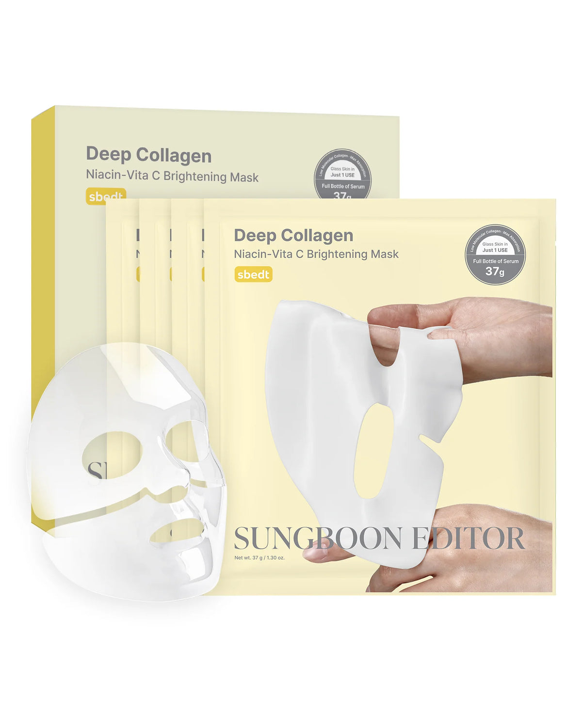 Sungboon Editor Deep Collagen Niacin Vita C Brightening Mask - 4PCS