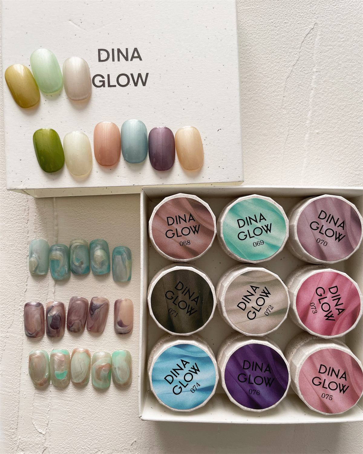 Gel couleur DinaGlow Charmeuse Effect Series [068-076]