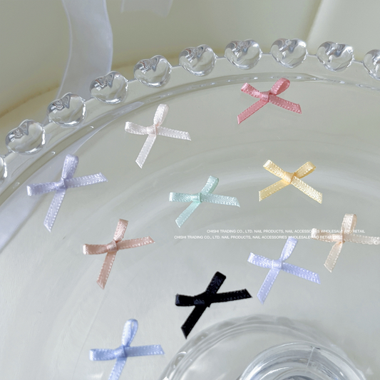 Tiny Lace Bows Nail Decorations 11*13mm (4pcs)