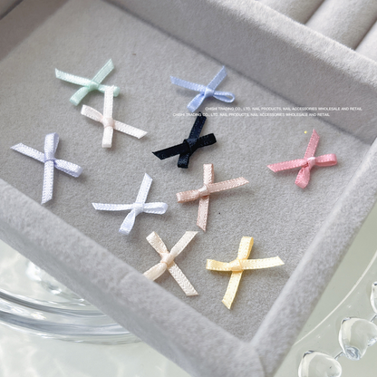 Tiny Lace Bows Nail Decorations 11*13mm (4pcs)