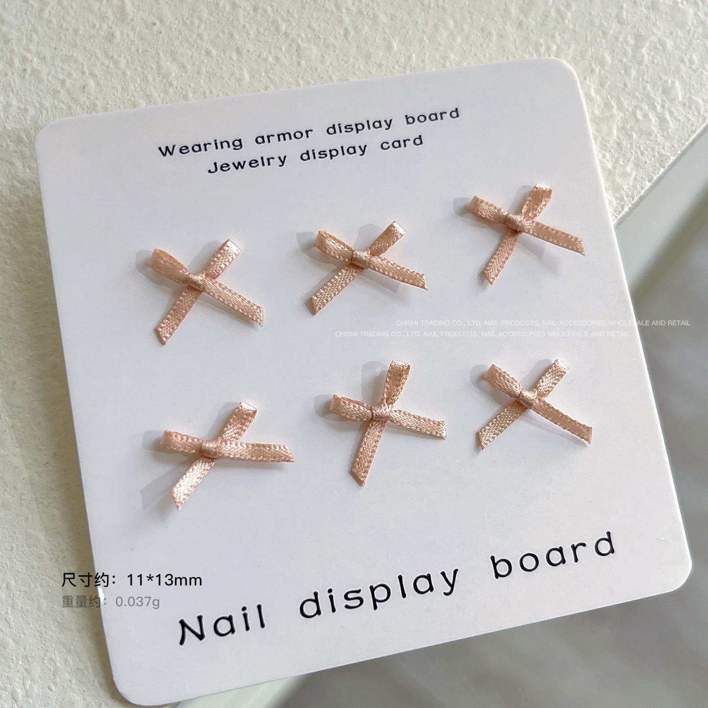 Tiny Lace Bows Nail Decorations 11*13mm (4pcs)