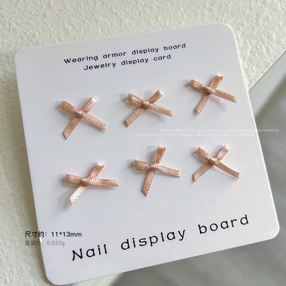 Tiny Lace Bows Nail Decorations 11*13mm (4pcs)