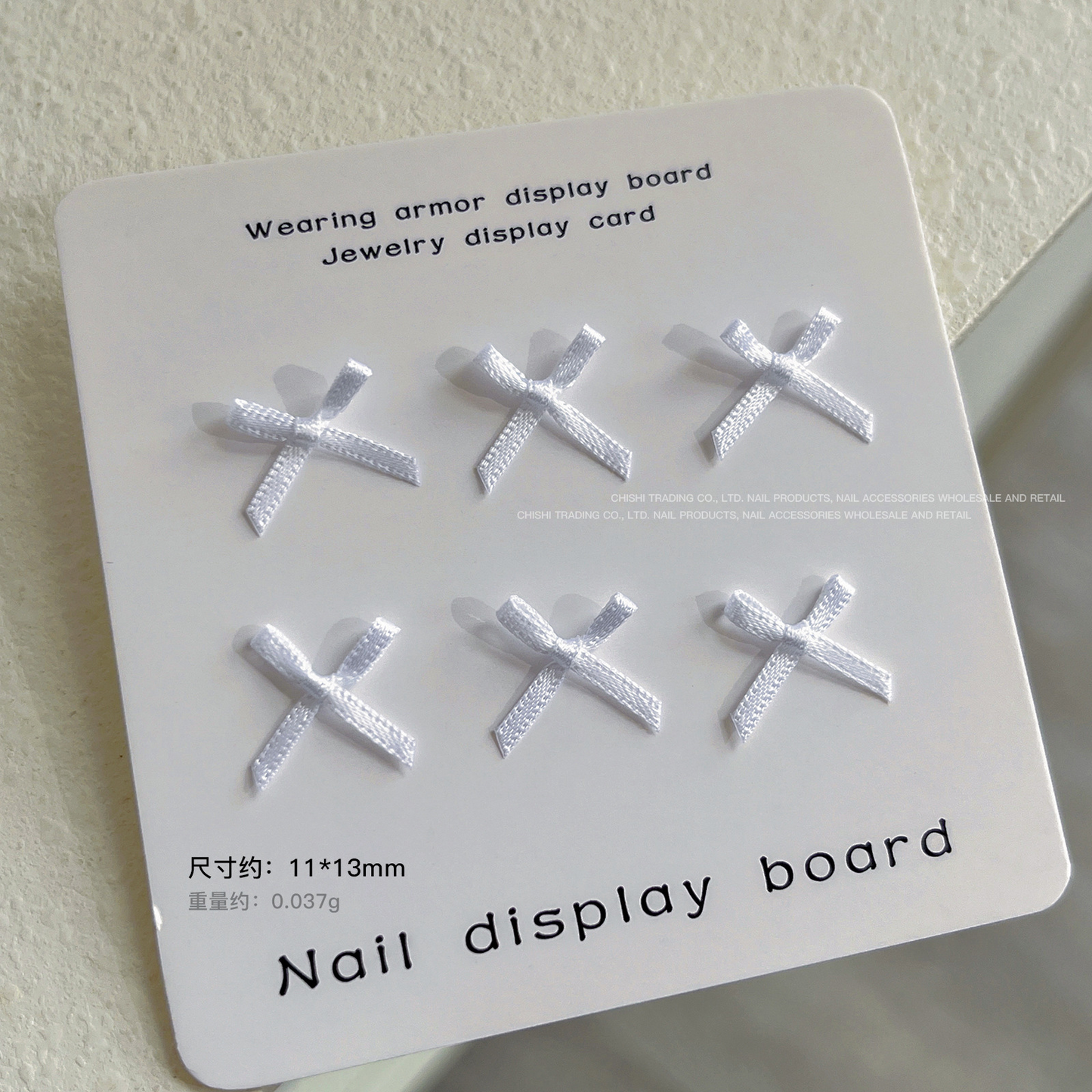 Tiny Lace Bows Nail Decorations 11*13mm (4pcs)