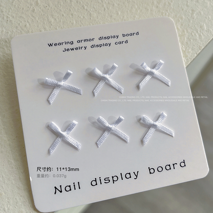 Tiny Lace Bows Nail Decorations 11*13mm (4pcs)