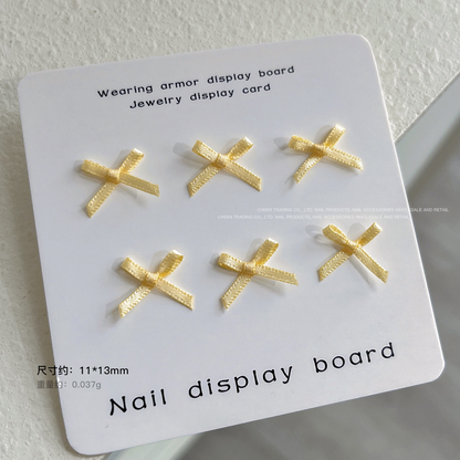 Tiny Lace Bows Nail Decorations 11*13mm (4pcs)