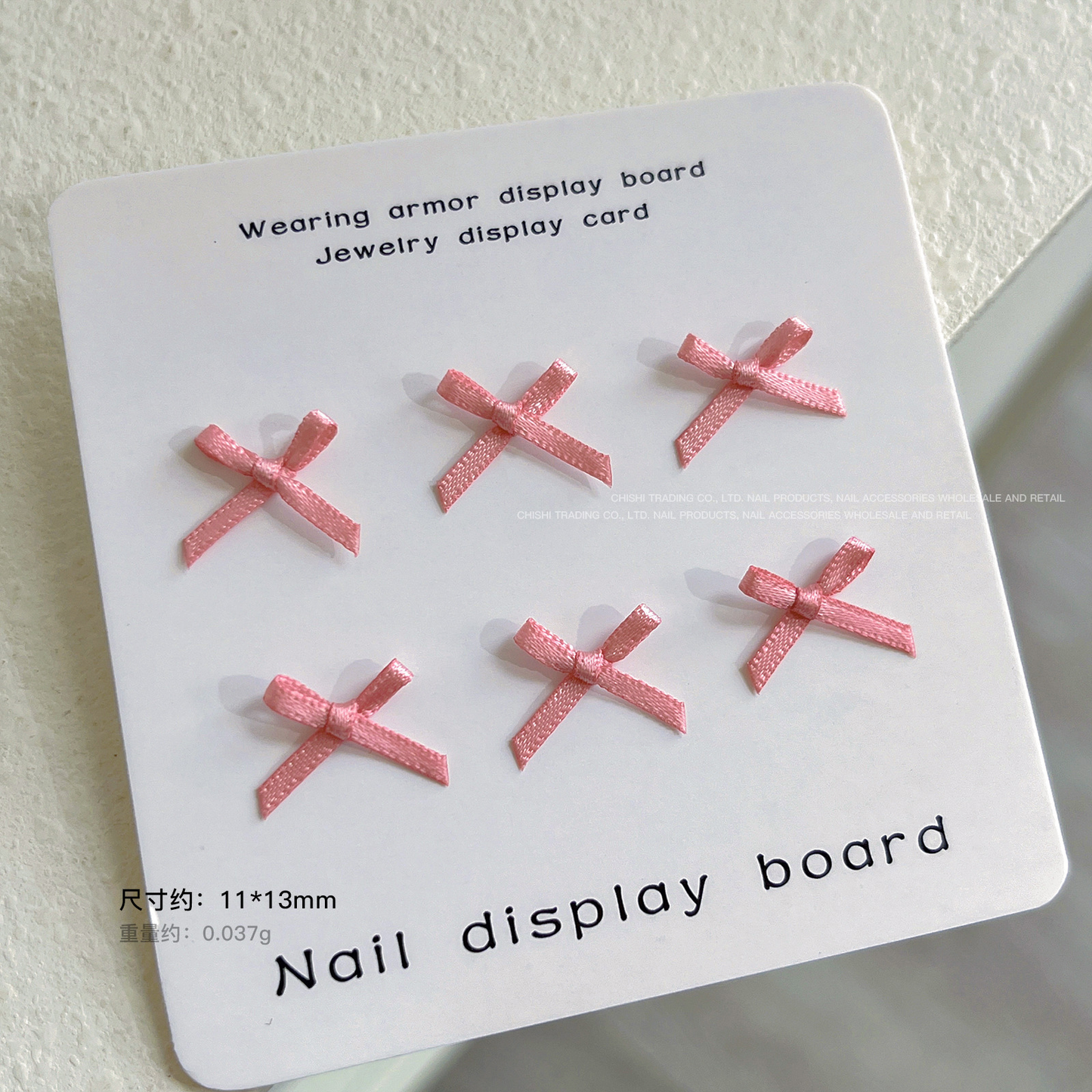 Tiny Lace Bows Nail Decorations 11*13mm (4pcs)