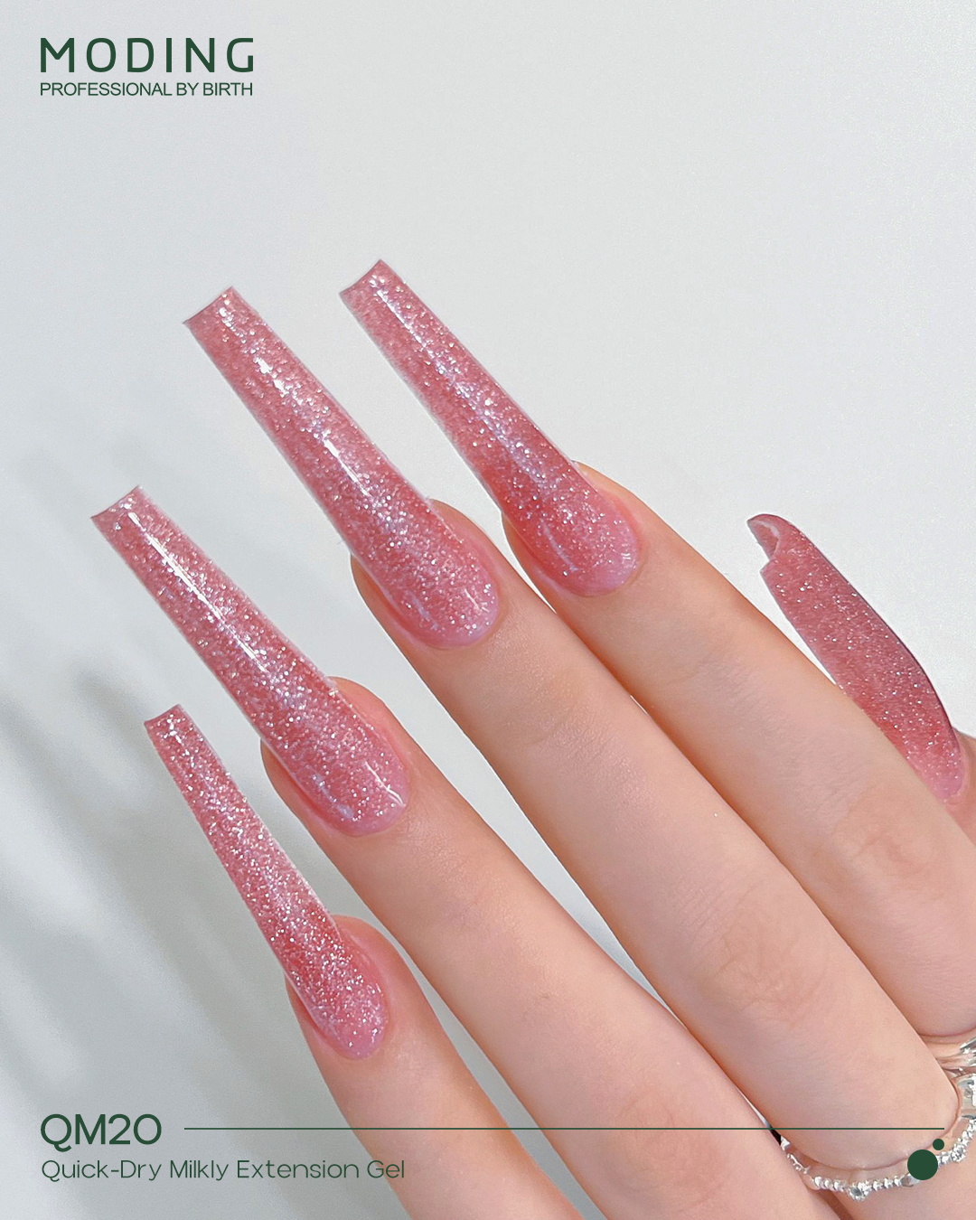 Moding High Hardness Colored Extension Gel - Crystal Sparkle Series (12 Colors)