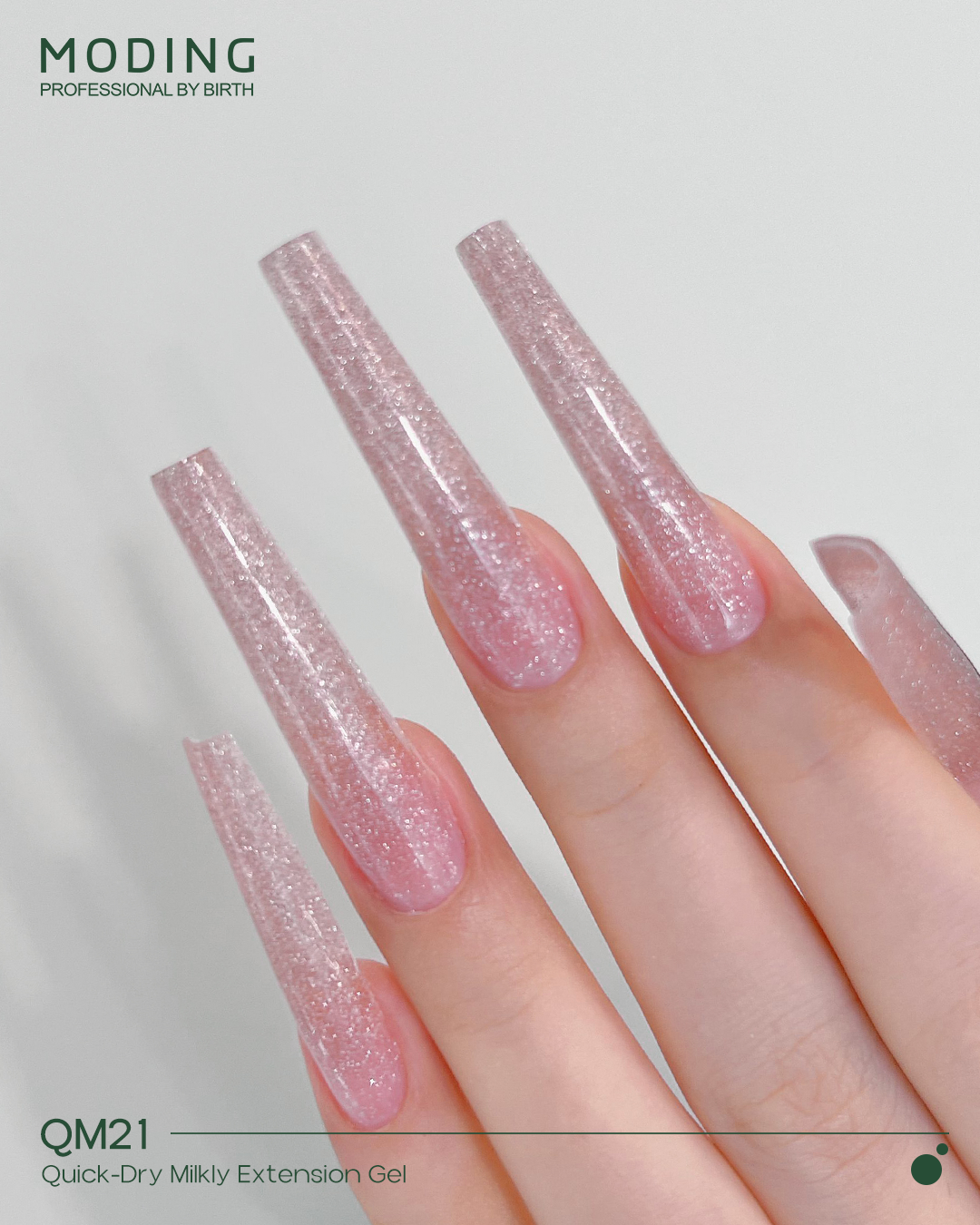 Moding High Hardness Colored Extension Gel - Crystal Sparkle Series (12 Colors)