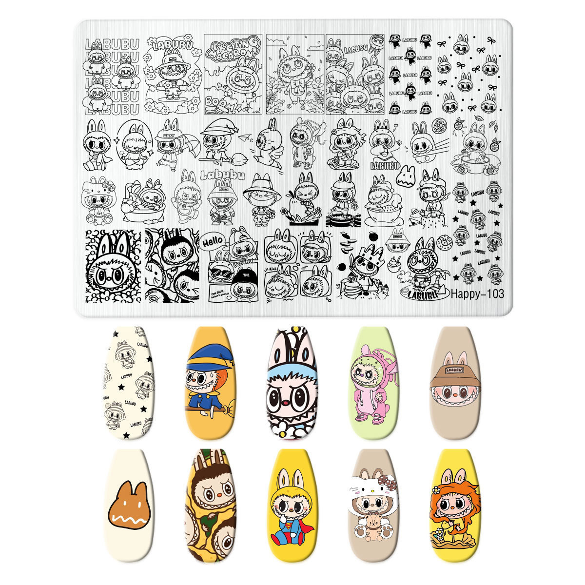 Nail Stamping Plate (Happy-103)