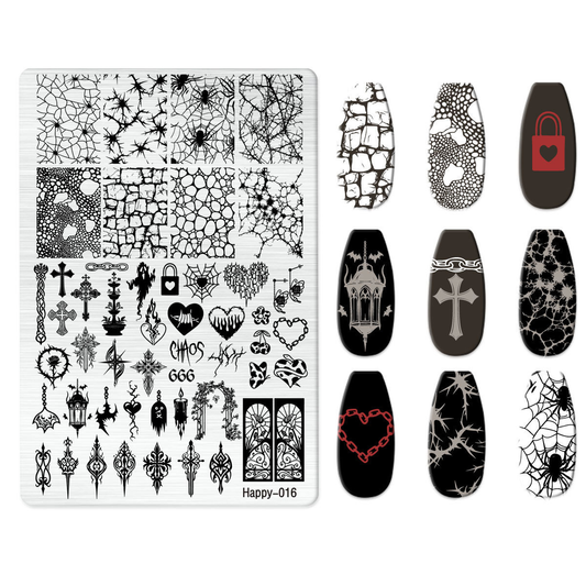Nail Stamping Plate (Happy-016)