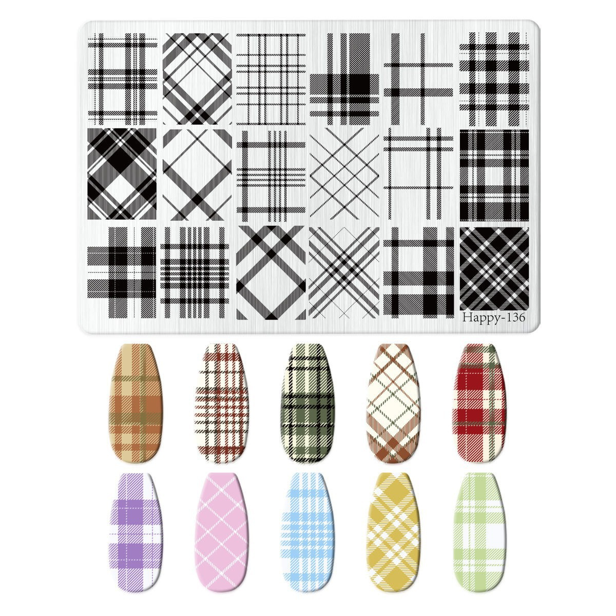 Nail Stamping Plate (Happy-136)
