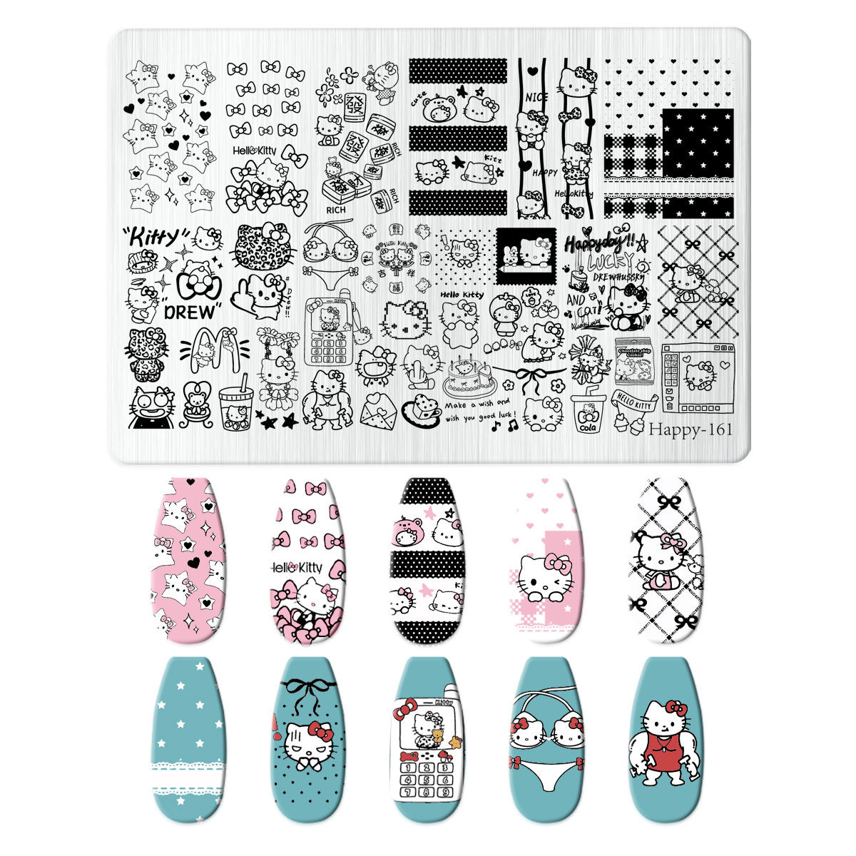 Nail Stamping Plate (Happy-161)