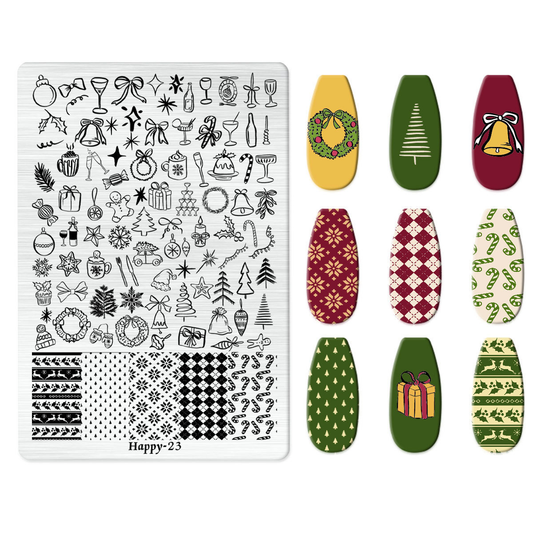 Nail Stamping Plate (Happy-023)