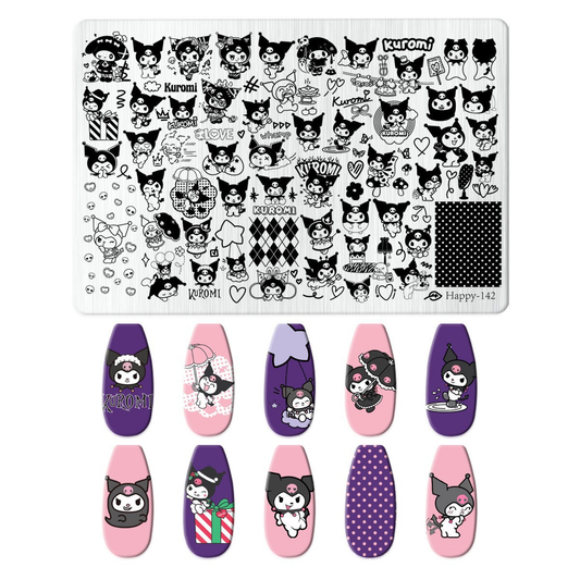 Nail Stamping Plate (Happy-142)