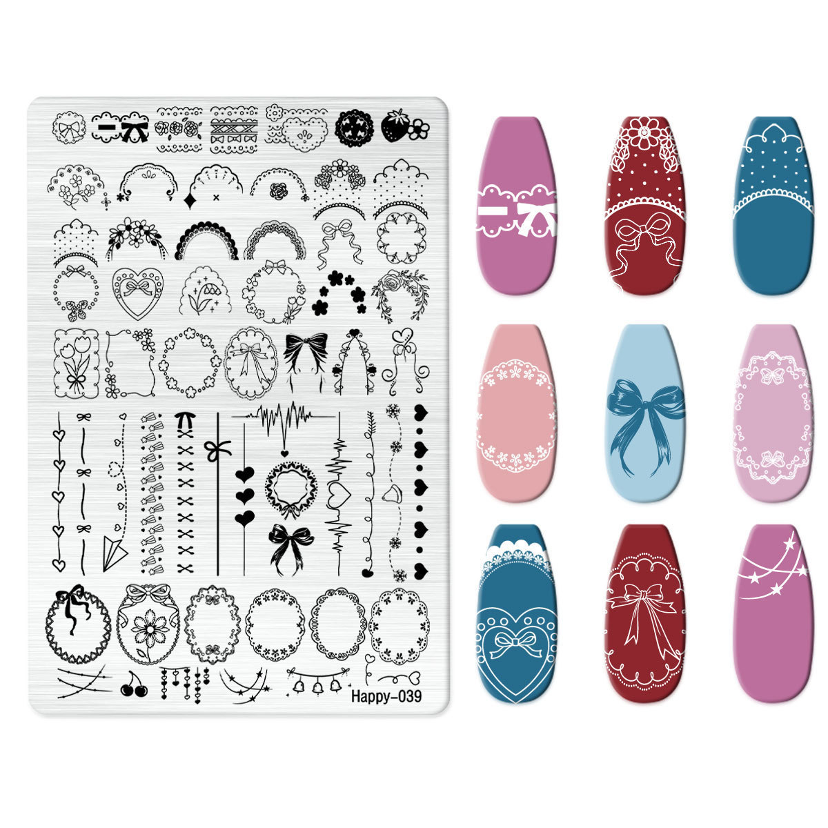 Nail Stamping Plate (Happy-039)