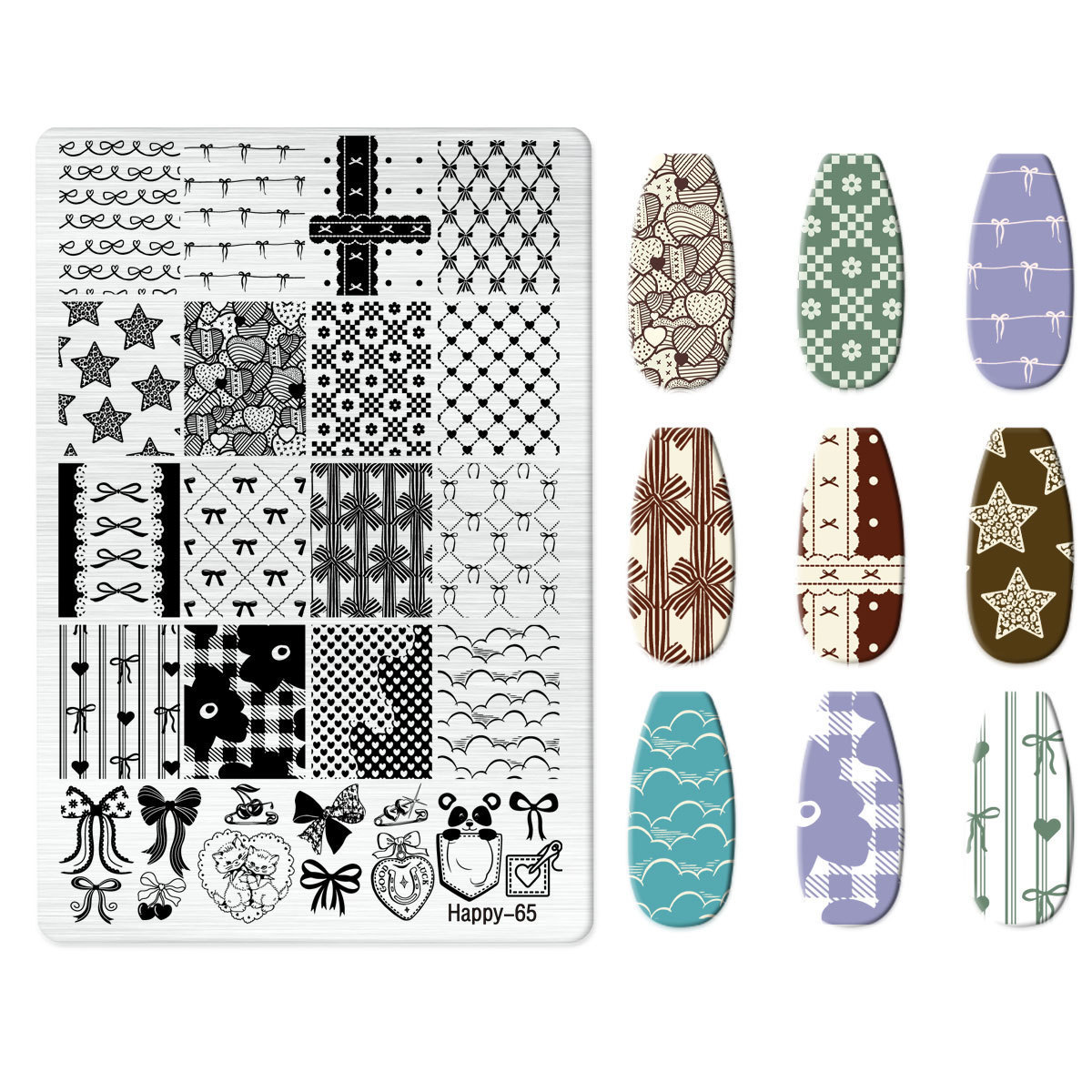 Nail Stamping Plate (Happy-65)