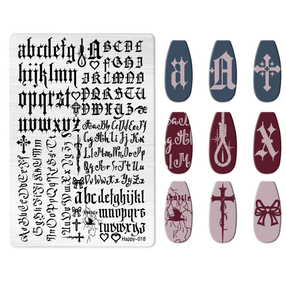 Nail Stamping Plate (Happy-018)