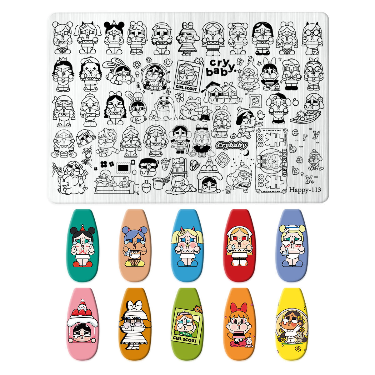 Nail Stamping Plate (Happy-113)