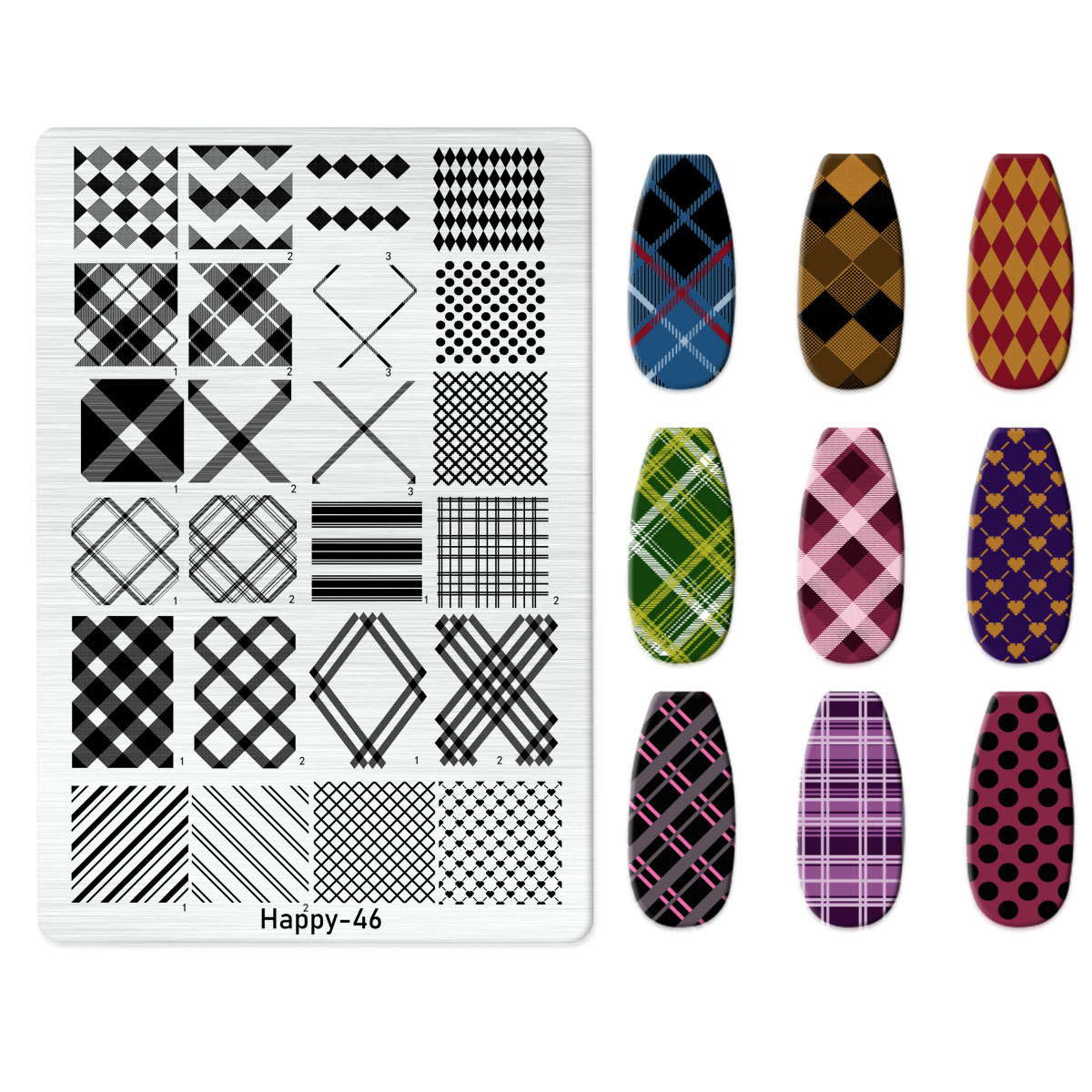 Nail Stamping Plate (Happy-46)