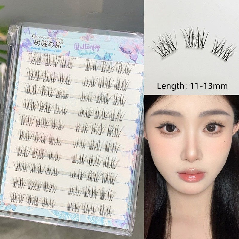 Glue Free DIY False Cluster Lashes - Mint Breeze Natural Style