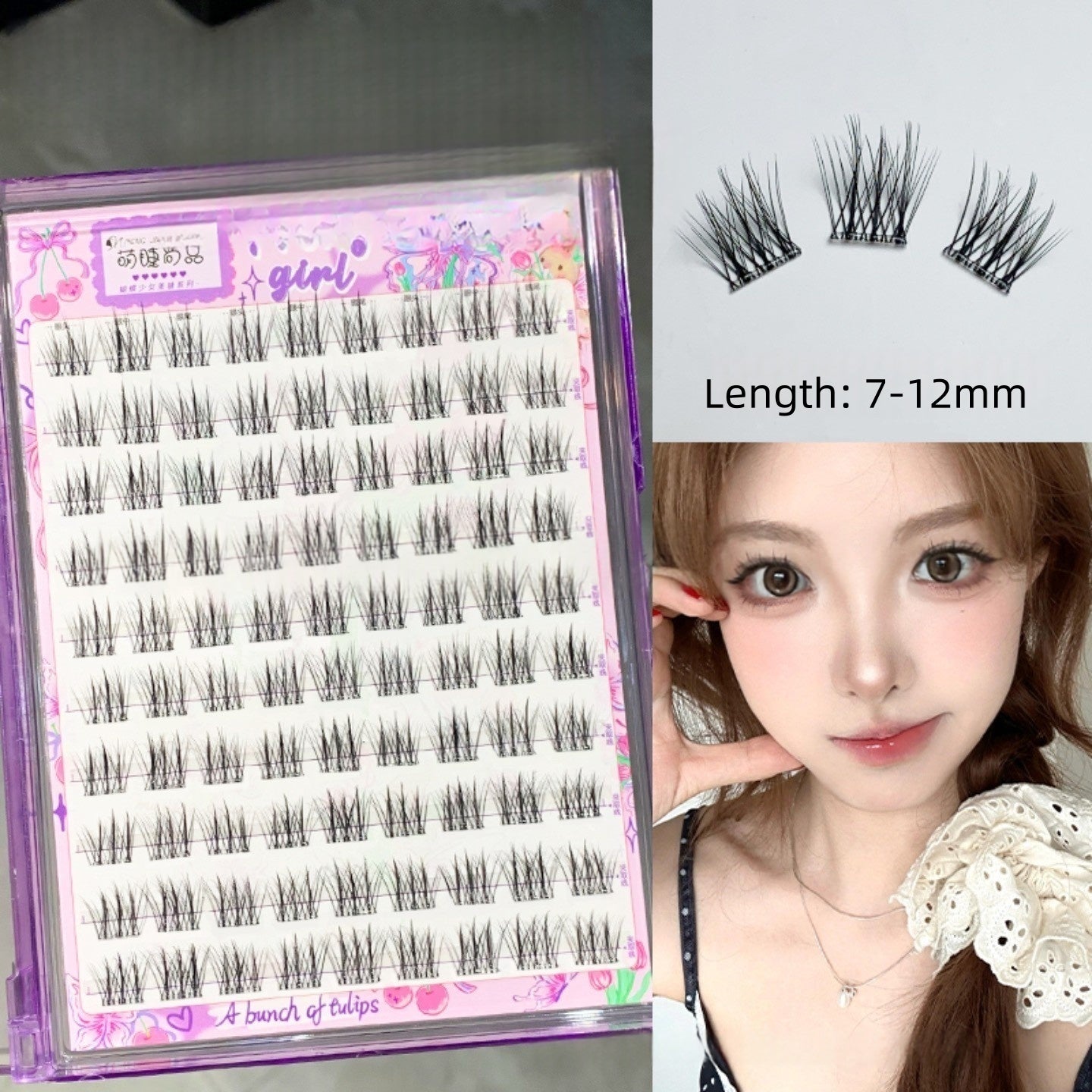 Glue Free DIY False Cluster Lashes - Airy Natural Style