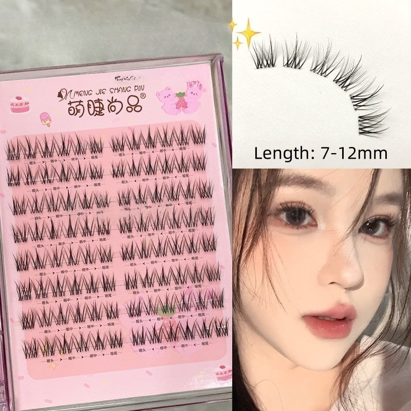 Glue Free DIY False Cluster Lashes - Airy Bear Natural Style