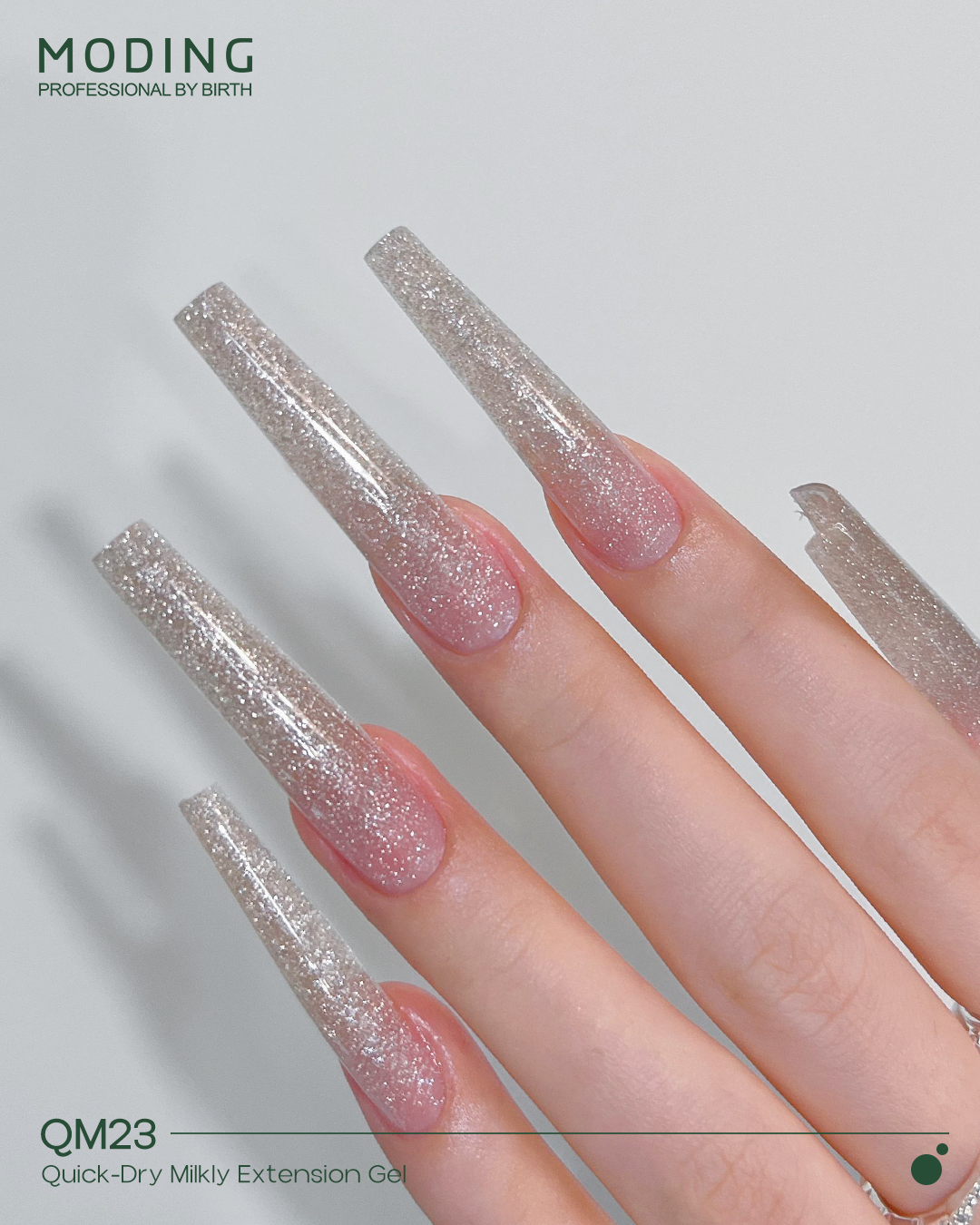 Moding High Hardness Colored Extension Gel - Crystal Sparkle Series (12 Colors)