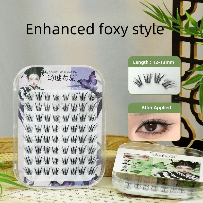 Glue Free DIY False Cluster Lashes - Enhanced Foxy Style