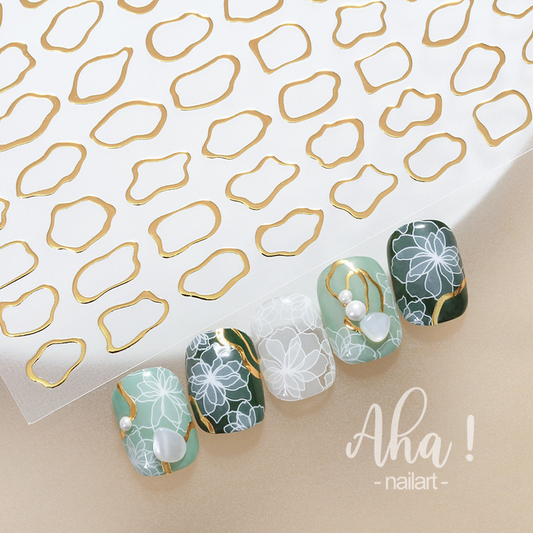 Aha Nail Sticker 045-01 Gold