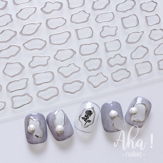 Aha Nail Sticker 045-02 Silver