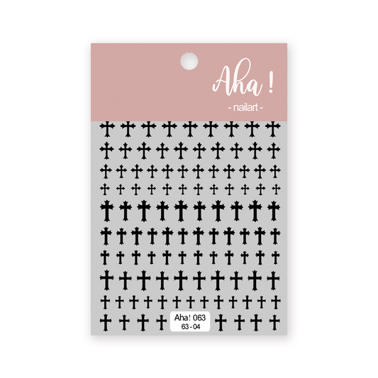 Aha Nail Sticker 063-04 Black