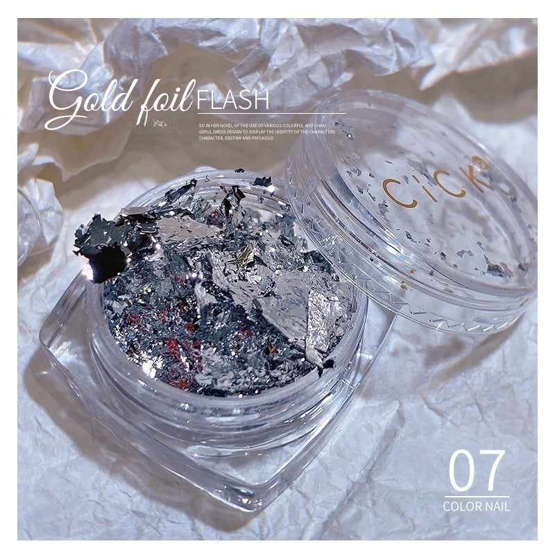 Ultra Thin Shiny Nail Flakes Foil - #07 Silver